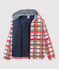 Coupe vent chaud enfant mixte blanc MARSHMALLOW+SIGNAL/rouge MULTICO