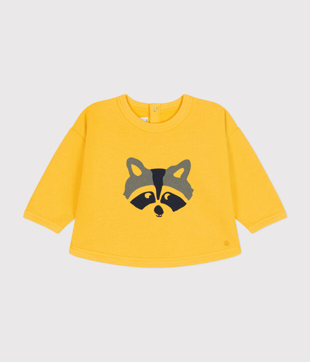 Sweatshirt en molleton b&eacute;b&eacute; jaune