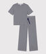 Pyjama milleraies femme en coton