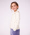 Cardigan enfant en coton &agrave; fleurs &eacute;cru/multicouleur