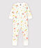 Dors-bien à pieds amovibles bébé fille en coton blanc MARSHMALLOW/blanc MULTICO