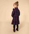 Robe à carreaux manches longues en flanelle de coton à carreaux enfant fille bleu SMOKING/blanc MULTICO
