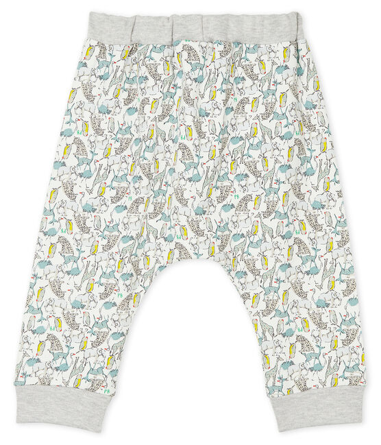 Pantalon bébé garçon en molleton léger blanc MARSHMALLOW/blanc MULTICO