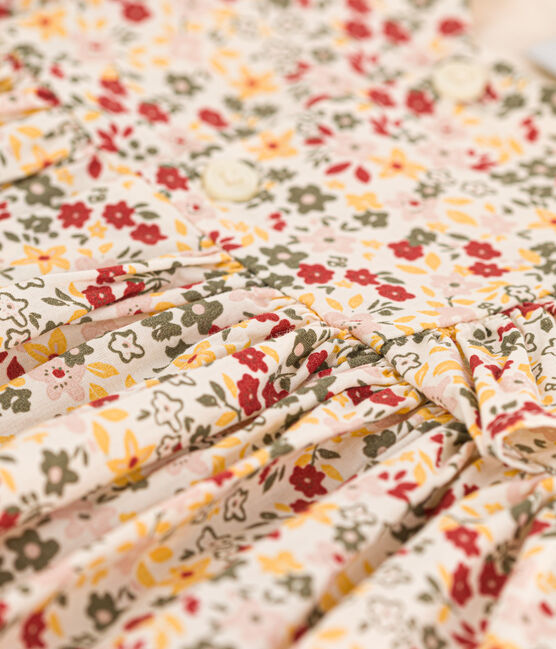 Robe sans manche bébé avec bloomer en popeline blanc AVALANCHE/ MULTICO