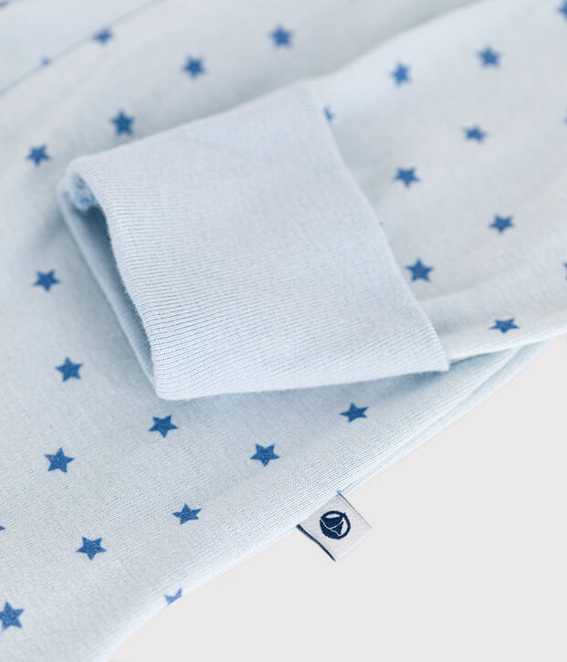 Pyjama imprim&eacute; en coton b&eacute;b&eacute; bleu/bleu