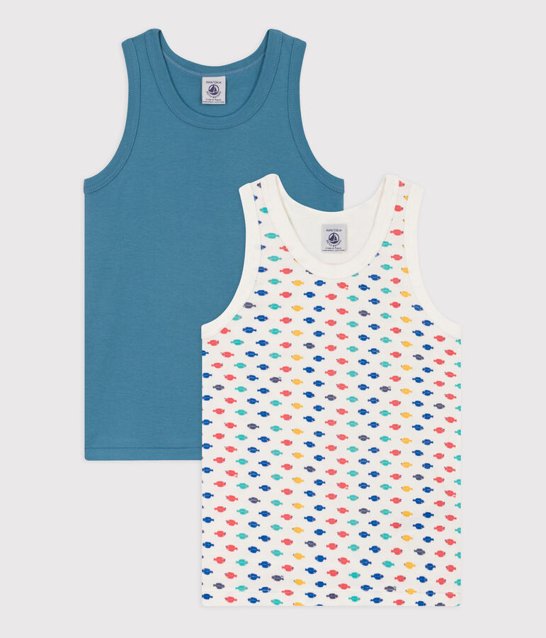 Lot de 2 d&eacute;bardeurs animaux marins en coton petit gar&ccedil;on multicouleur