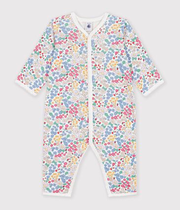 Pyjama bébé en coton sans pieds imprimé à fleurs