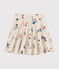 Jupe en molleton enfant fille beige MONTELIMAR/blanc MULTICO