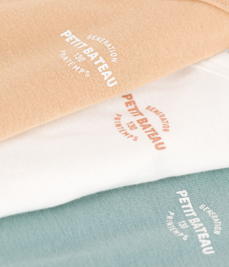 Lot de 3 bodies crois&eacute;s manches longues 130 printemps en coton multicouleur