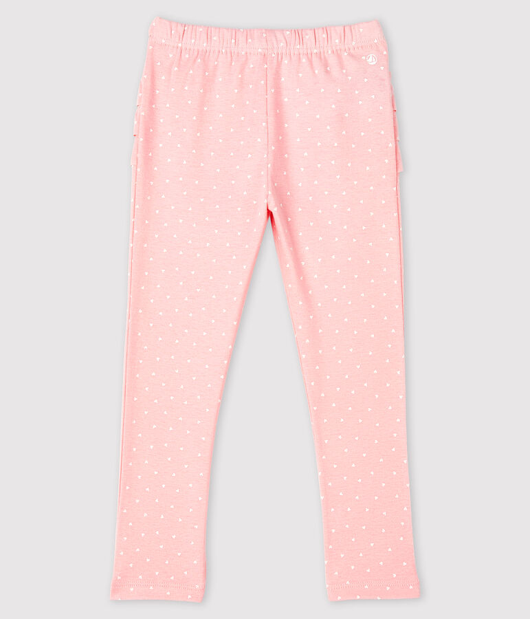 Legging imprim&eacute; b&eacute;b&eacute; fille rose/blanc