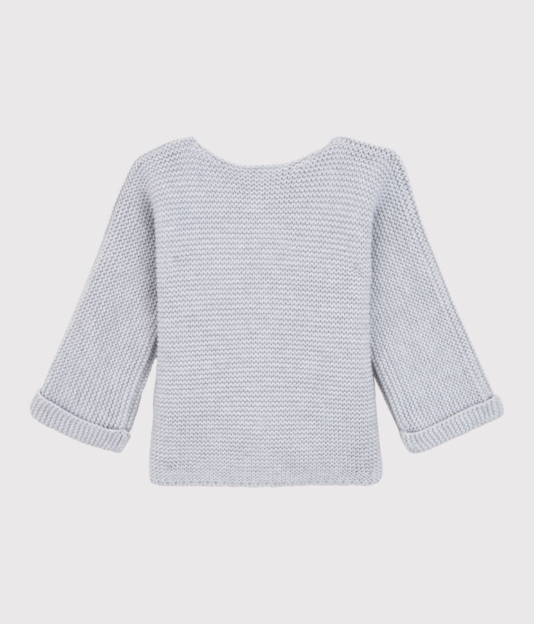 Cardigan en tricot de coton biologique b&eacute;b&eacute; gris