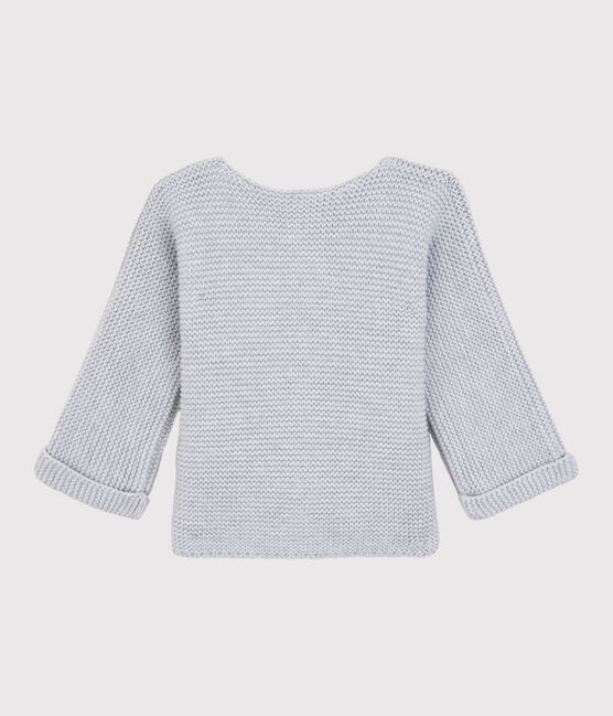 Cardigan en tricot de coton biologique bébé gris POUSSIERE CHINE