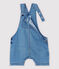 Salopette courte en demin clair bébé clair bleu DENIM CLAIR