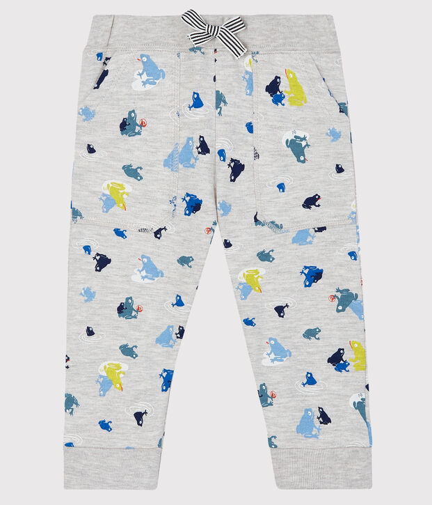 Pantalon b&eacute;b&eacute; gar&ccedil;on imprim&eacute; gris/multicouleur