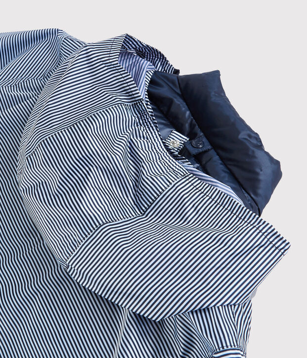 Coupe-vent 3 en 1 recycl&eacute; Femme bleu/blanc