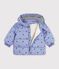 Doudoune b&eacute;b&eacute; en polyester imprim&eacute; animalier violet/multicouleur