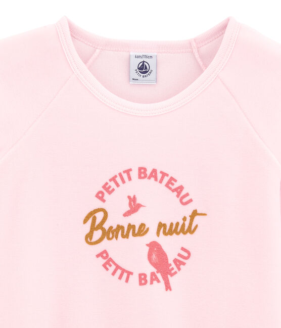 Pyjama petite fille rose VIENNE/blanc MULTICO