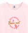 Pyjama petite fille rose VIENNE/blanc MULTICO