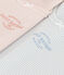 Lot de 2 tee shirts manches courtes milleraies en coton petite fille variante 1