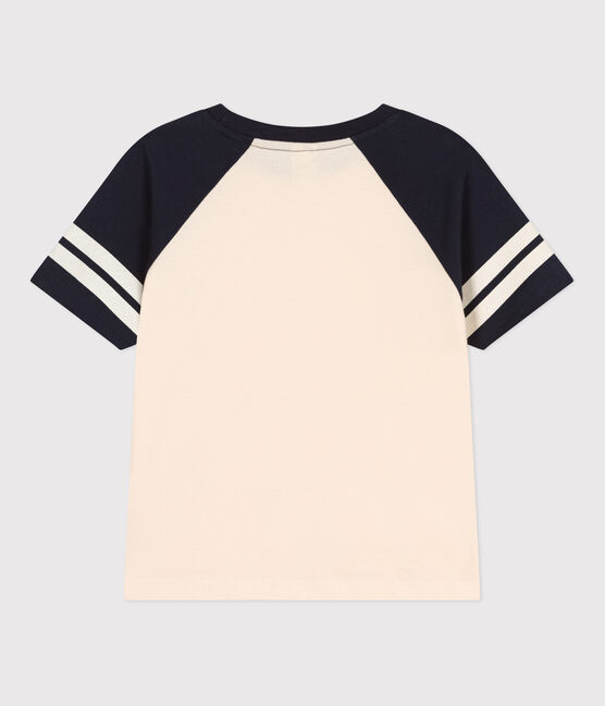 Tee-shirt imprimé en jersey enfant garçon blanc AVALANCHE/bleu SMOKING