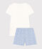 Pyjama short en coton enfant bleu MARSHMALLOW/ INCOGNITO