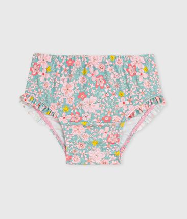 Culotte de bain bébé à volants, imprimée fleurs