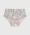 Culotte de bain b&eacute;b&eacute; &agrave; volants, imprim&eacute;e fleurs bleu/multicouleur