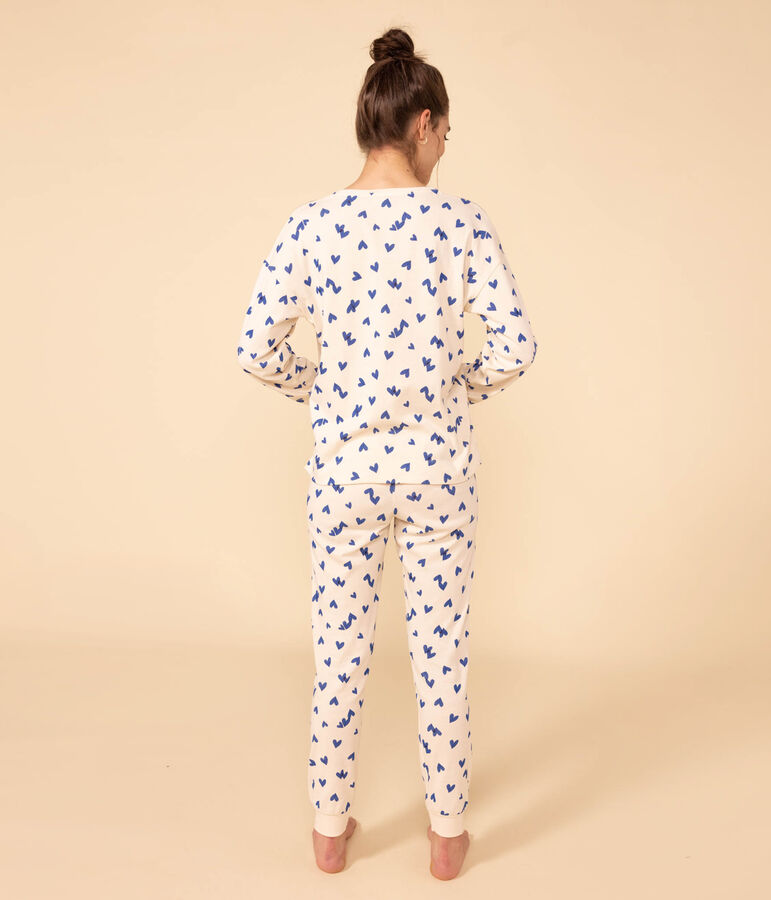 Pyjama c&oelig;ur en coton femme blanc AVALANCHE/ MULTICO