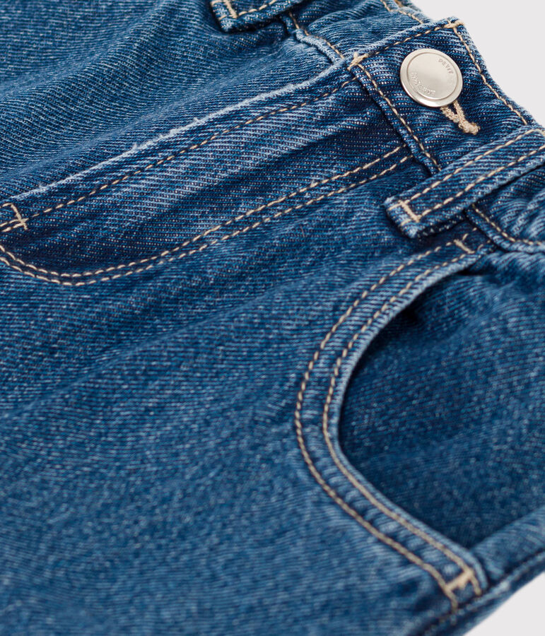 Pantalon en denim 100% &eacute;coresponsable enfant fille bleu DENIM BLEU