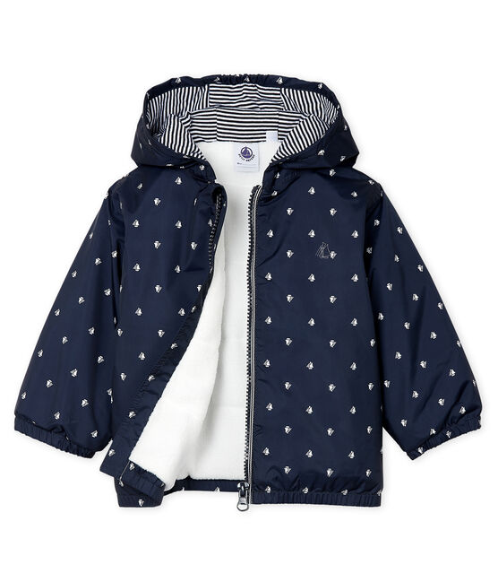 Blouson doublé polaire bébé mixte bleu SMOKING/blanc MARSHMALLOW