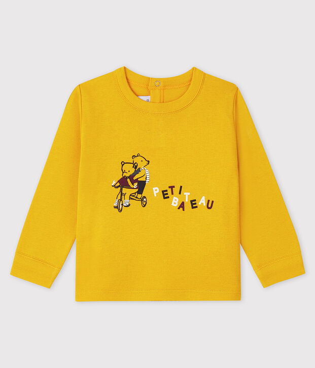 Tee-shirt b&eacute;b&eacute; gar&ccedil;on jaune