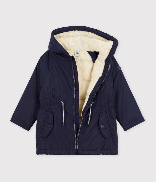 Parka enfant fille bleu marine