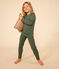 Pyjama uni en coton et lyocell enfant vert CROCO