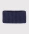 Snood b&eacute;b&eacute; en tricot uni doubl&eacute; polaire bleu marine