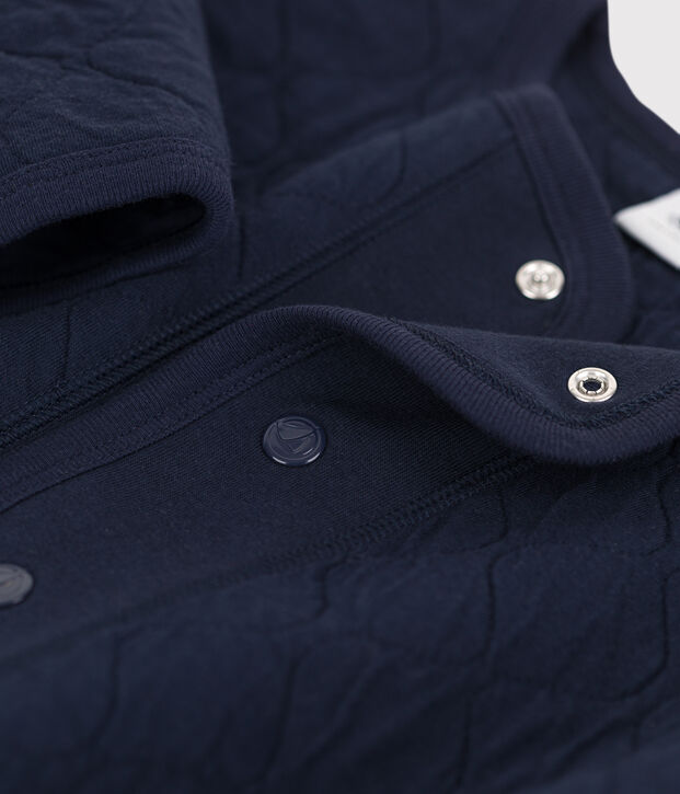 Cardigan en tubique enfant fille / gar&ccedil;on bleu marine