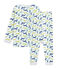 Pyjama petit garçon en molleton blanc MARSHMALLOW/blanc MULTICO