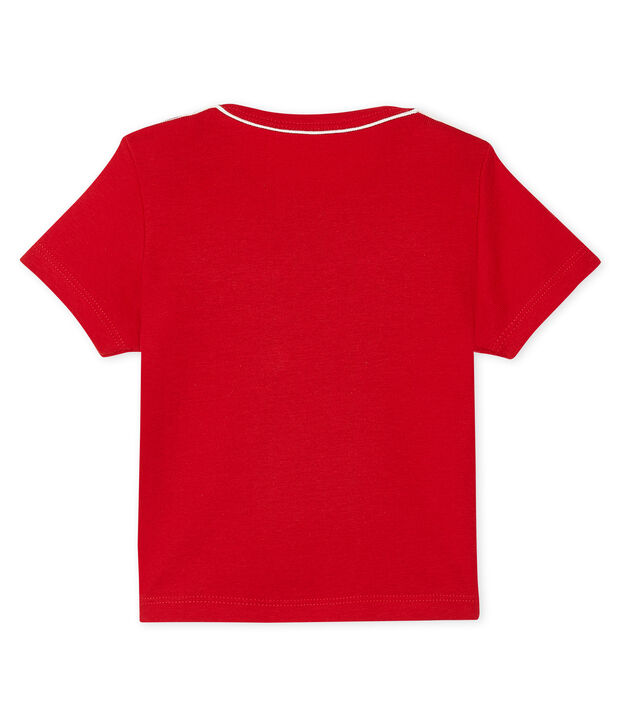 Tee shirt manches courtes b&eacute;b&eacute; gar&ccedil;on rouge