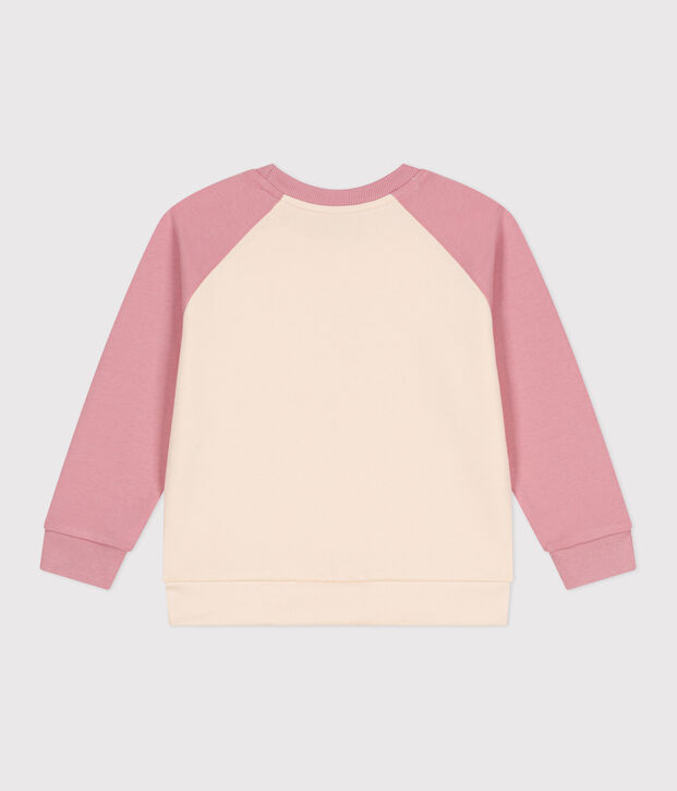 Sweatshirt enfant mixte en coton rose/multicouleur