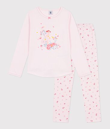 Pyjama enfant en coton à motif fleuri