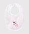 Bavoir bébé fille doublé rose VIENNE/blanc ECUME