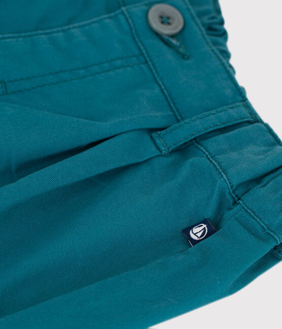 Pantalon bébé en coton souple uni vert DRAGONFLY