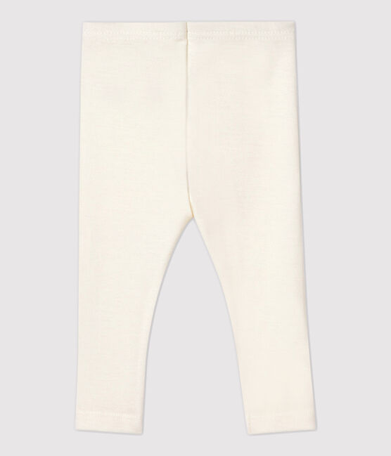 Caleçon bébé en laine et coton blanc MARSHMALLOW