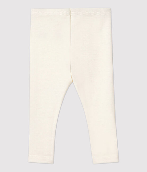 Cale&ccedil;on b&eacute;b&eacute; en laine et coton blanc