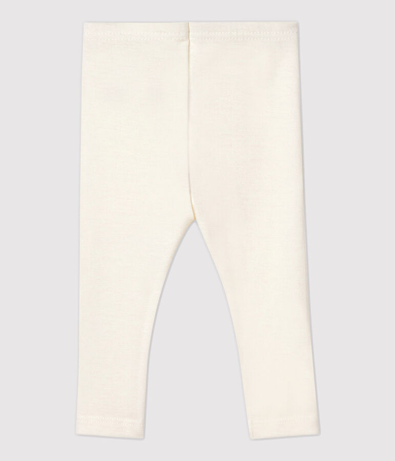 Cale&ccedil;on b&eacute;b&eacute; en laine et coton blanc MARSHMALLOW