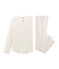 Pyjama fille en côte blanc MARSHMALLOW/blanc MULTICO