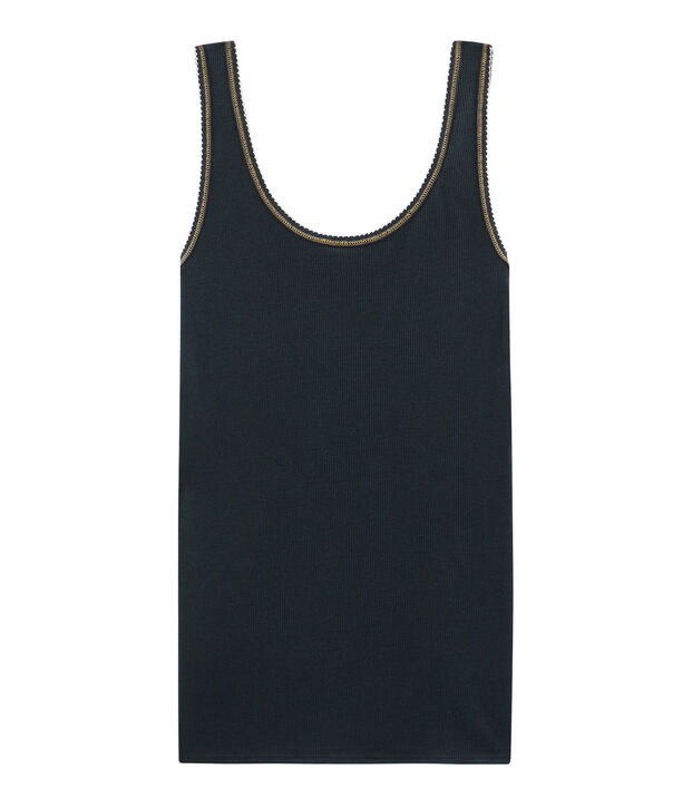 D&eacute;bardeur femme c&ocirc;te 2x2 bleu marine