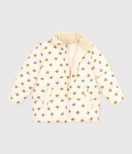 Doudoune avec capuche rétractable enfant fille blanc AVALANCHE/ MULTICO