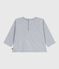 Tee-shirt bébé en coton à manches longues, motif baleine gris FUMEE CHINE