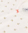 Chemise de nuit palmiers en coton petite fille blanc MARSHMALLOW/blanc MULTICO