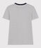 Tee-shirt l'Iconique en coton rayé femme blanc MARSHMALLOW/bleu SMOKING